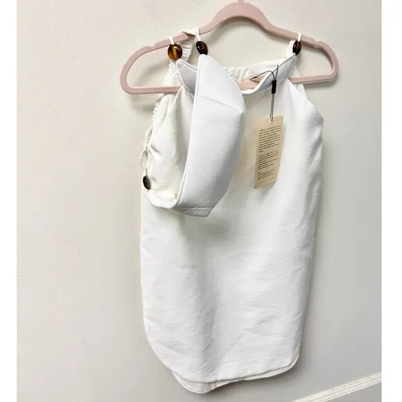 NWT Adriana Degreas Sleeveless Mini Dress with Bra Set White Women's S / P - Image 2