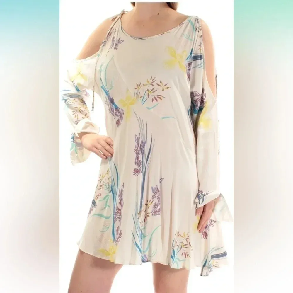 Free People | Clear Skies Floral Printed Cold Shoulders Tunic Dress Size XS - Image 7