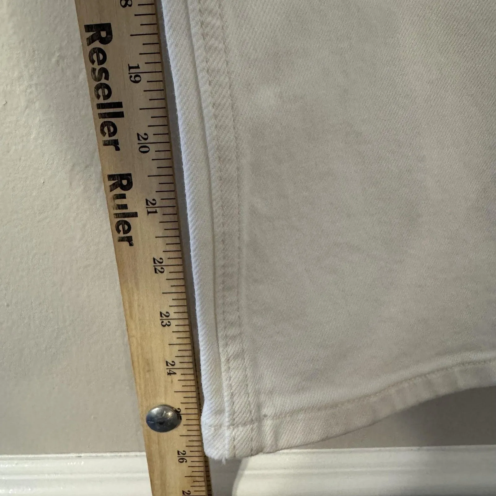 Banana Republic Jeans Womens 27P White Straight Fit High Rise Crop Stretch Denim - Image 5