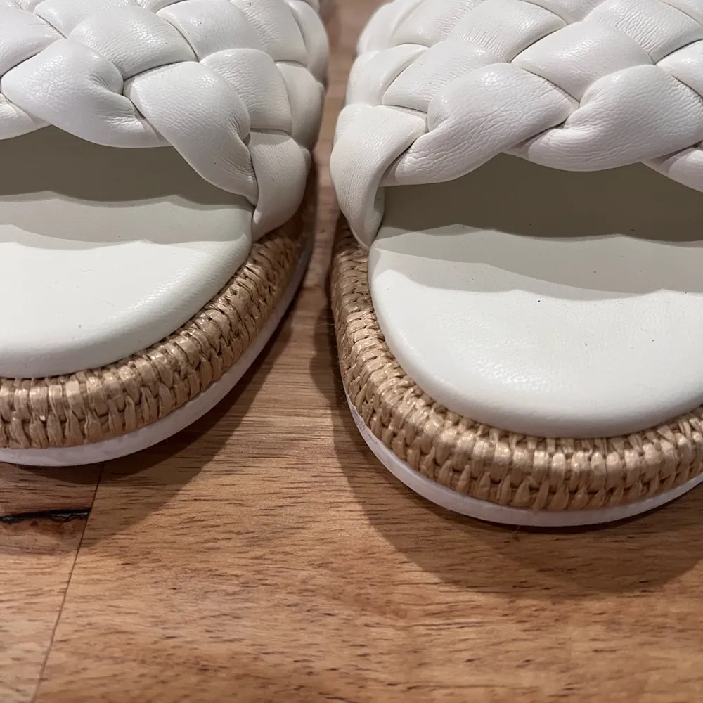 Seychelles Bellisima Slide Sandal White Women's Sz 10 Luxury Soft Leather Italy - Image 2