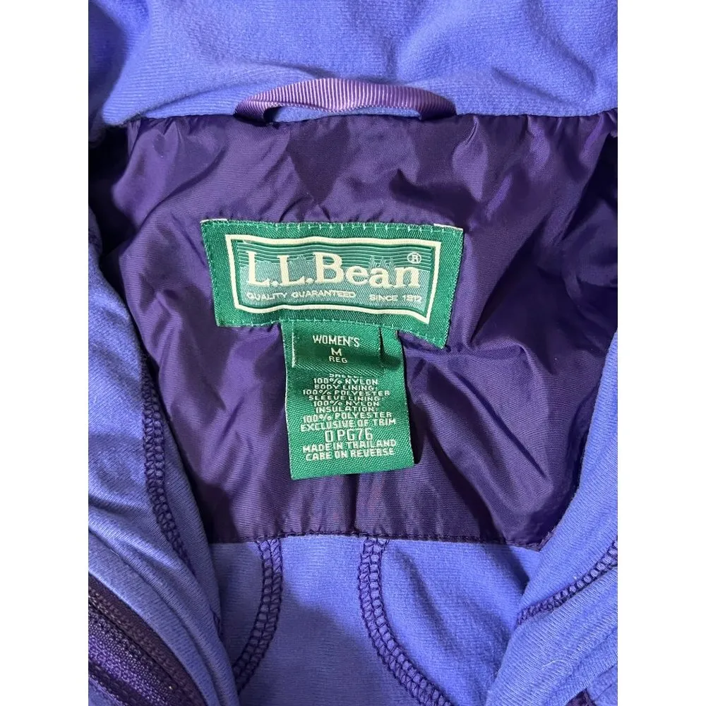 LL Bean Women's Purple & White Winter Jacket - Image 4