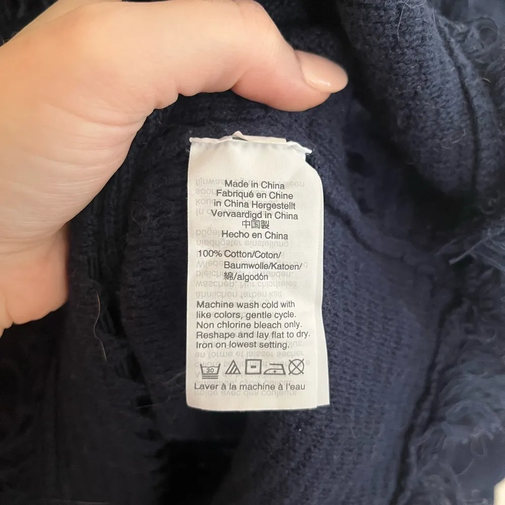 J.Crew Navy Crochet Sweater - Image 7