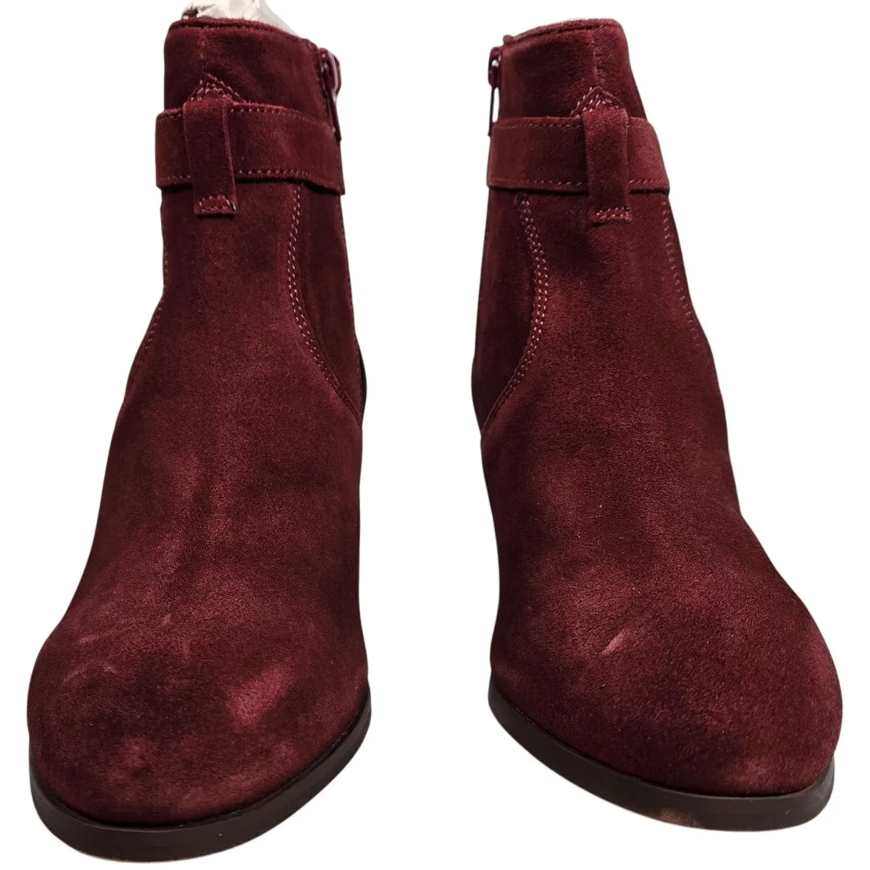 Diba Sleek Burgundy‎ Suede Bootie 8 NWT Red - Image 3