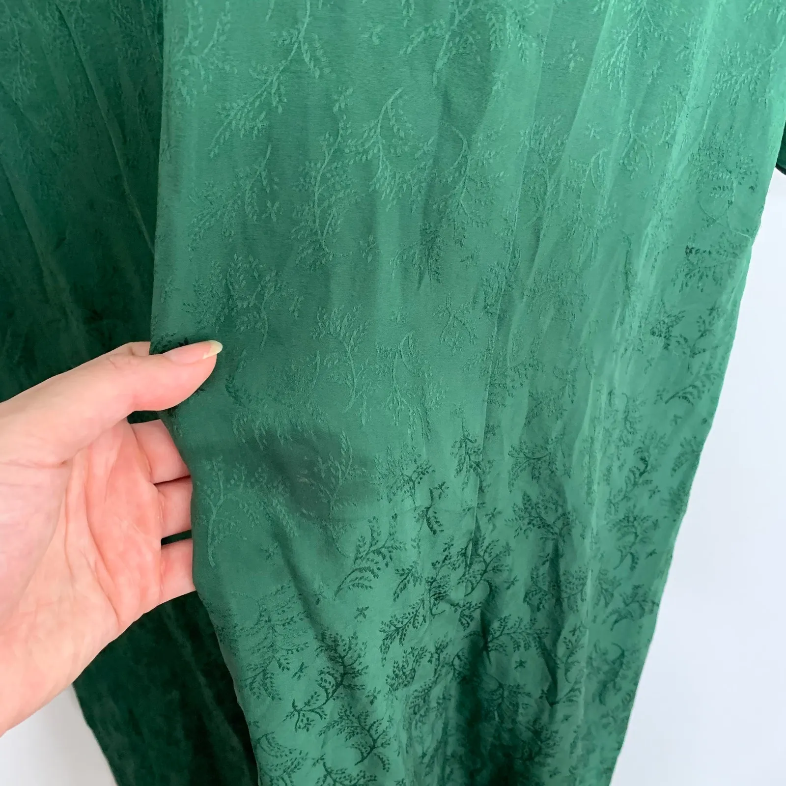 Veronica Beard Spur Western Silk Tie Midi Dress in Green Womens Size 8 - Image 6