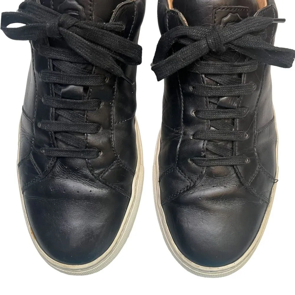 Greats Brooklyn The Royale Sneakers Black Leather Made In Italy Women’s Size 9.5 - Image 4