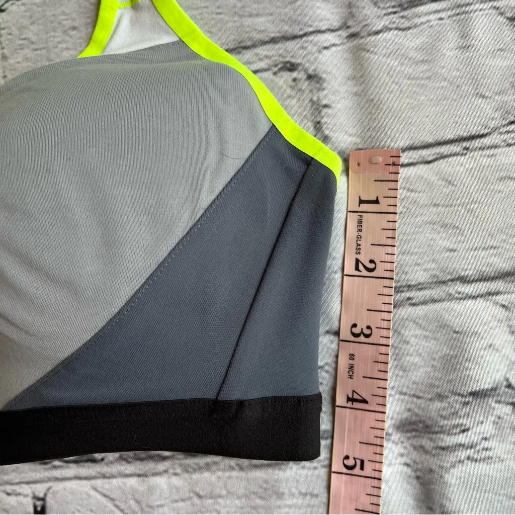 VSX Sports Bra Victoria's Secret 34C Gray & Neon Green Workout Running Gym Top Size undefined - Image 6