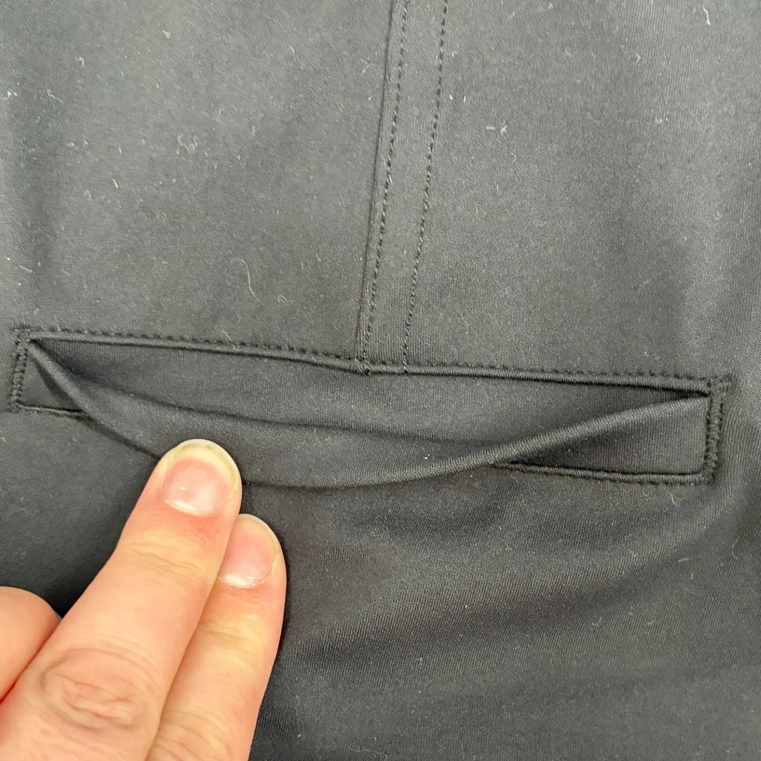 Halara Petite Black Wide Leg Pleated Pants Size S Stretch Comfort - Image 6