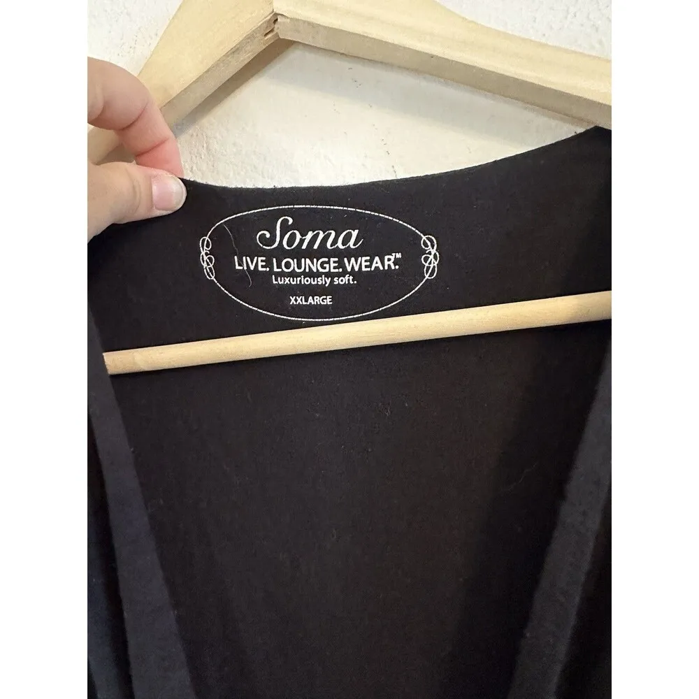Soma Black Short Sleeve Pullover Twist Knot Front T - Image 3