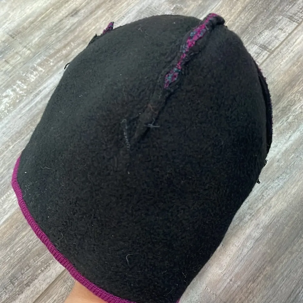 Vintage Wigwam Made in USA 100% Wool Knit Cap Snow Ski Beanie Purple - Image 4