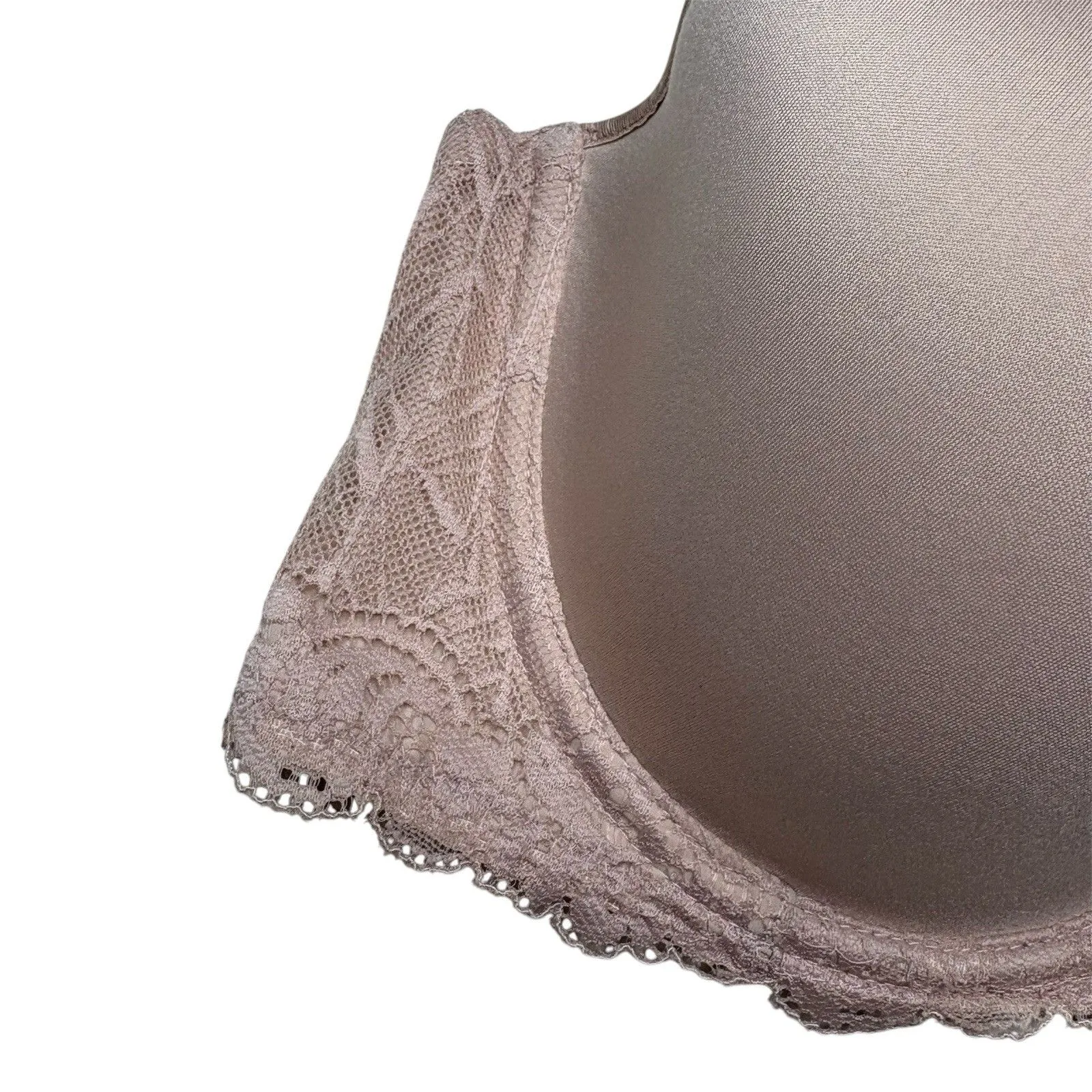 Wacoal Vivid Encounter Lace-Trim Contour Bra 853395 Beige Underwire Size 36DD - Image 4