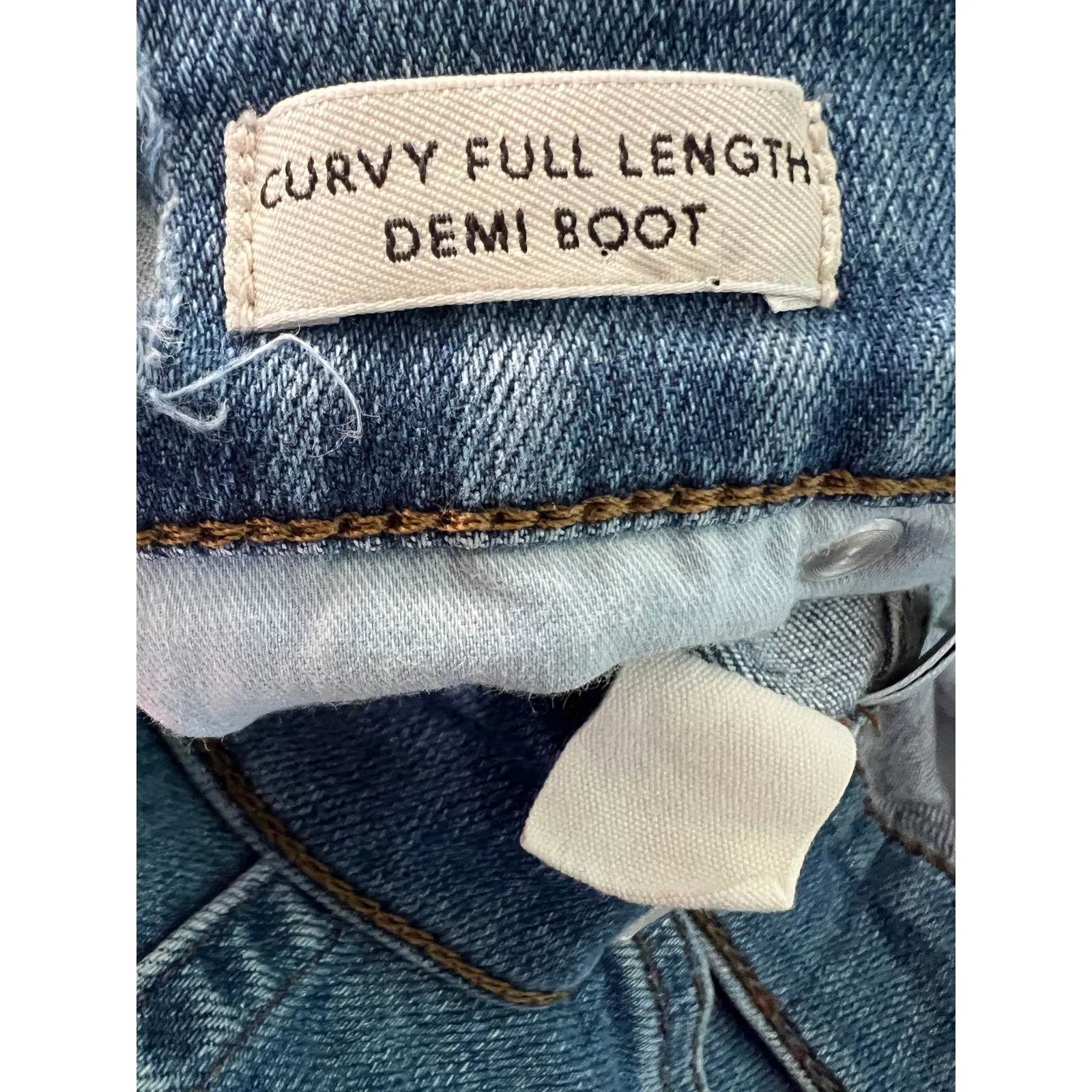 J. Crew Womens Blue Curvy Full Length Demi Boot Medium Wash Jeans Size 30 - Image 3