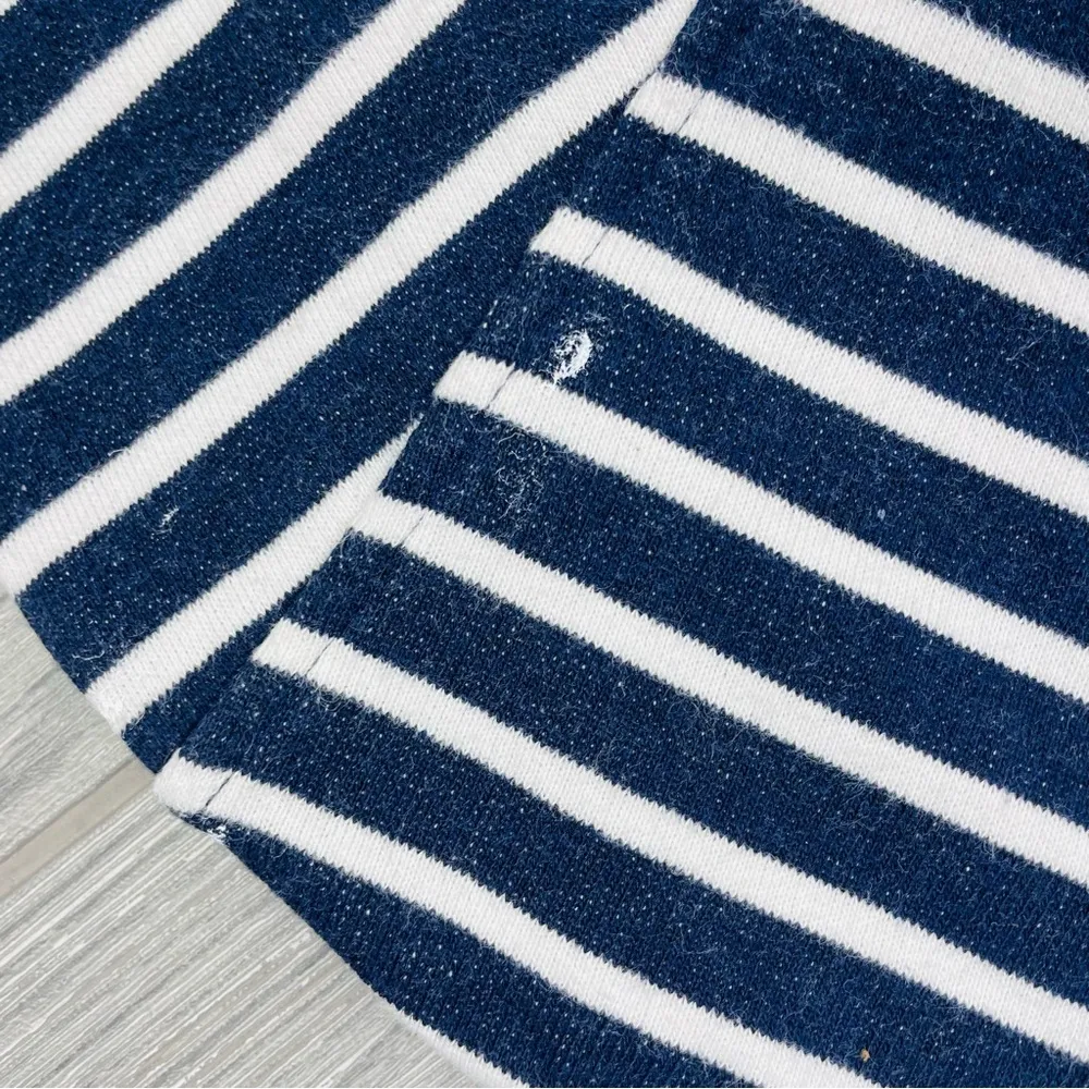 Oats New York long sleeve blue and white stripe sweater shirt small sweatshirt - Image 4