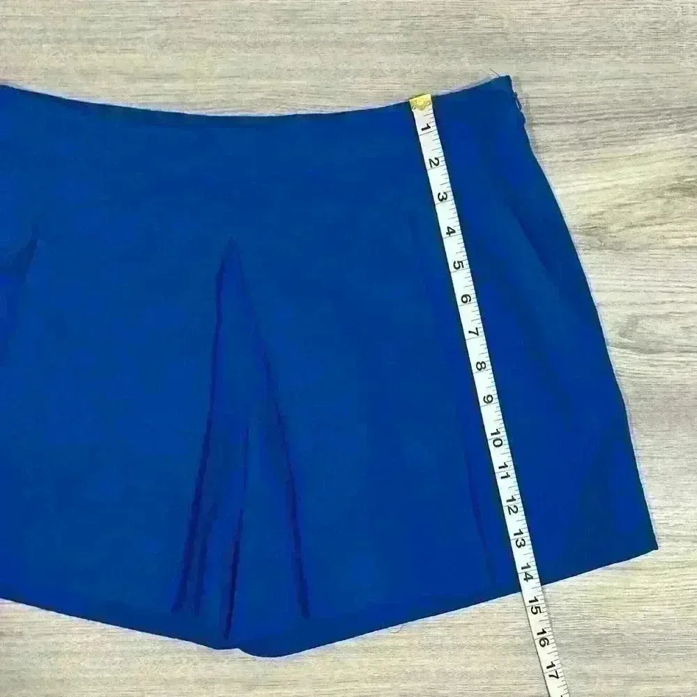 The Limited Dressy Side Zip Stretch Skort Shorts Bright Royal Blue Size 6 - Image 6