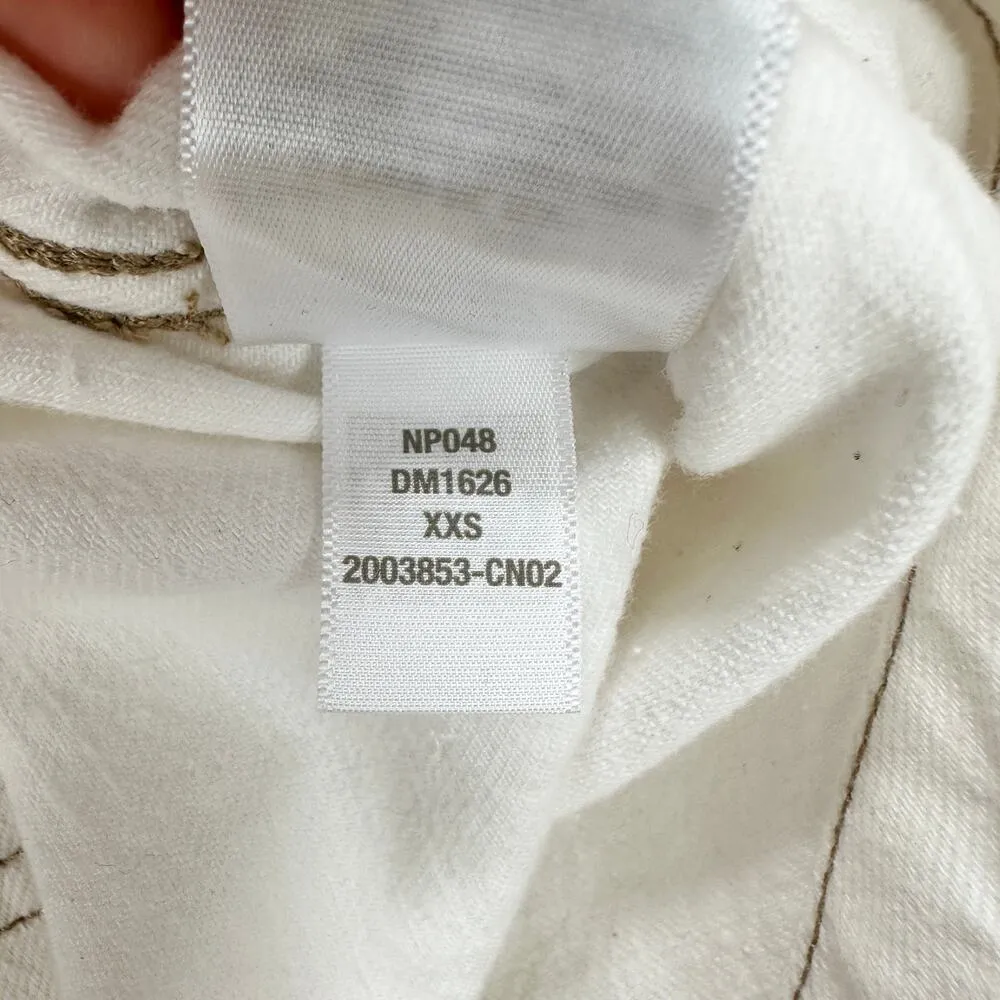 Madewell Denim Long Sleeve Crop Shirt White Casual Relaxed Minimalist XXS NWT - Image 13