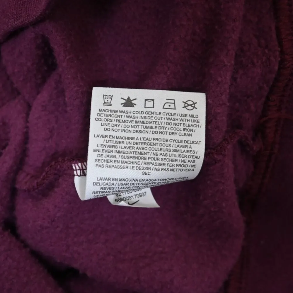 Nike Women's M Just Do It Funnel Neck Hoodie in Purple with Silver - Image 9