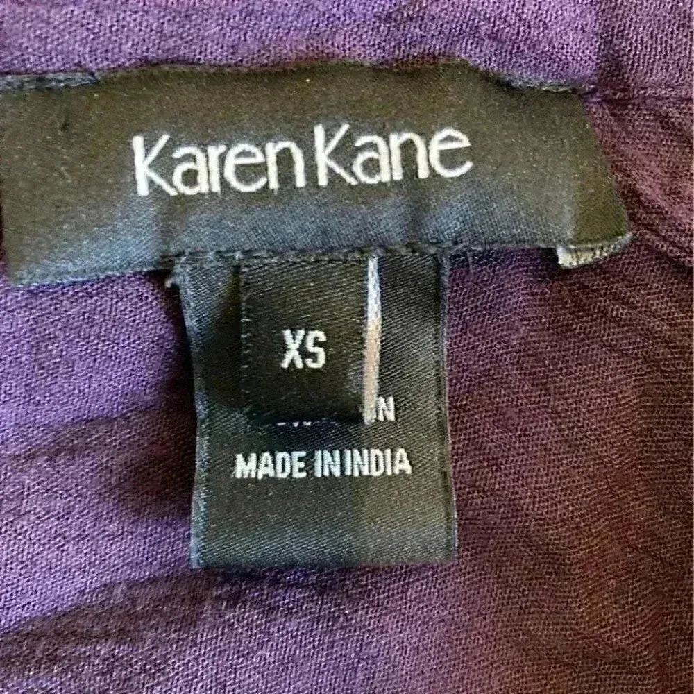 Purple long sleeve Karen Kane blouse - Image 3