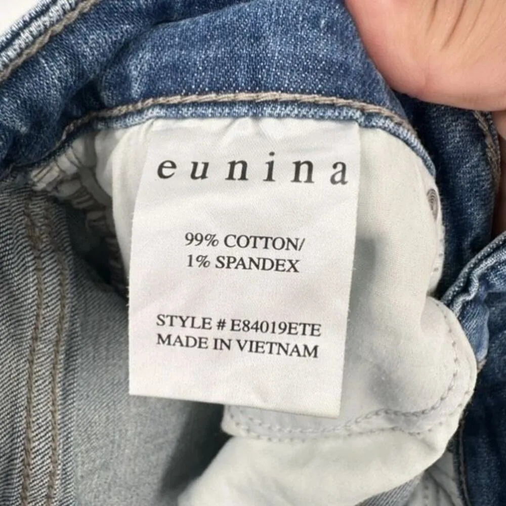 Eunina Jeans Tobi Super High‎ Rise Mom Jeans Crop Size 7 Dostressed Torn Ripped - Image 10