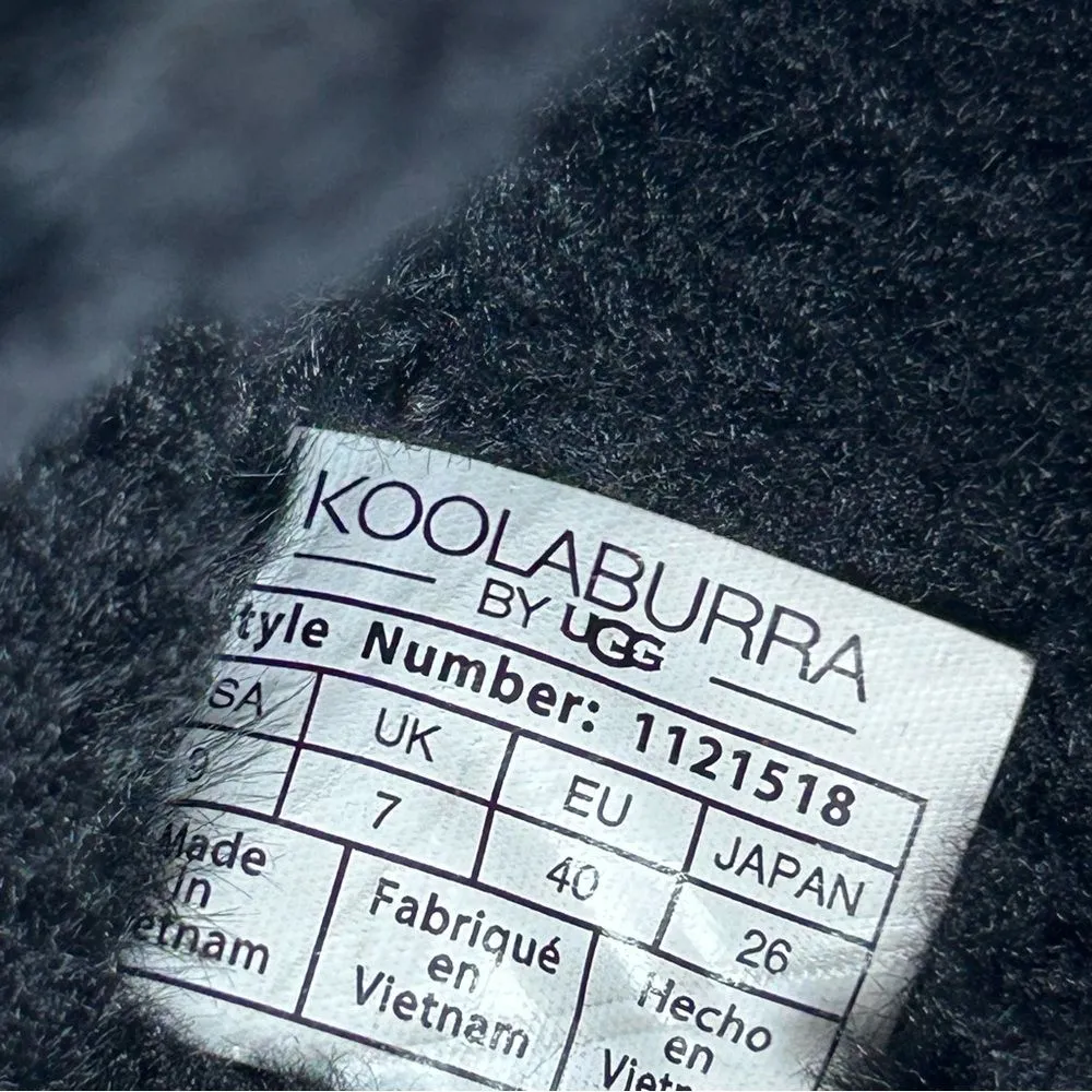 UGG Koolaburra Sonele black leather suede slip on slippers women’s shoe size 9 - Image 8