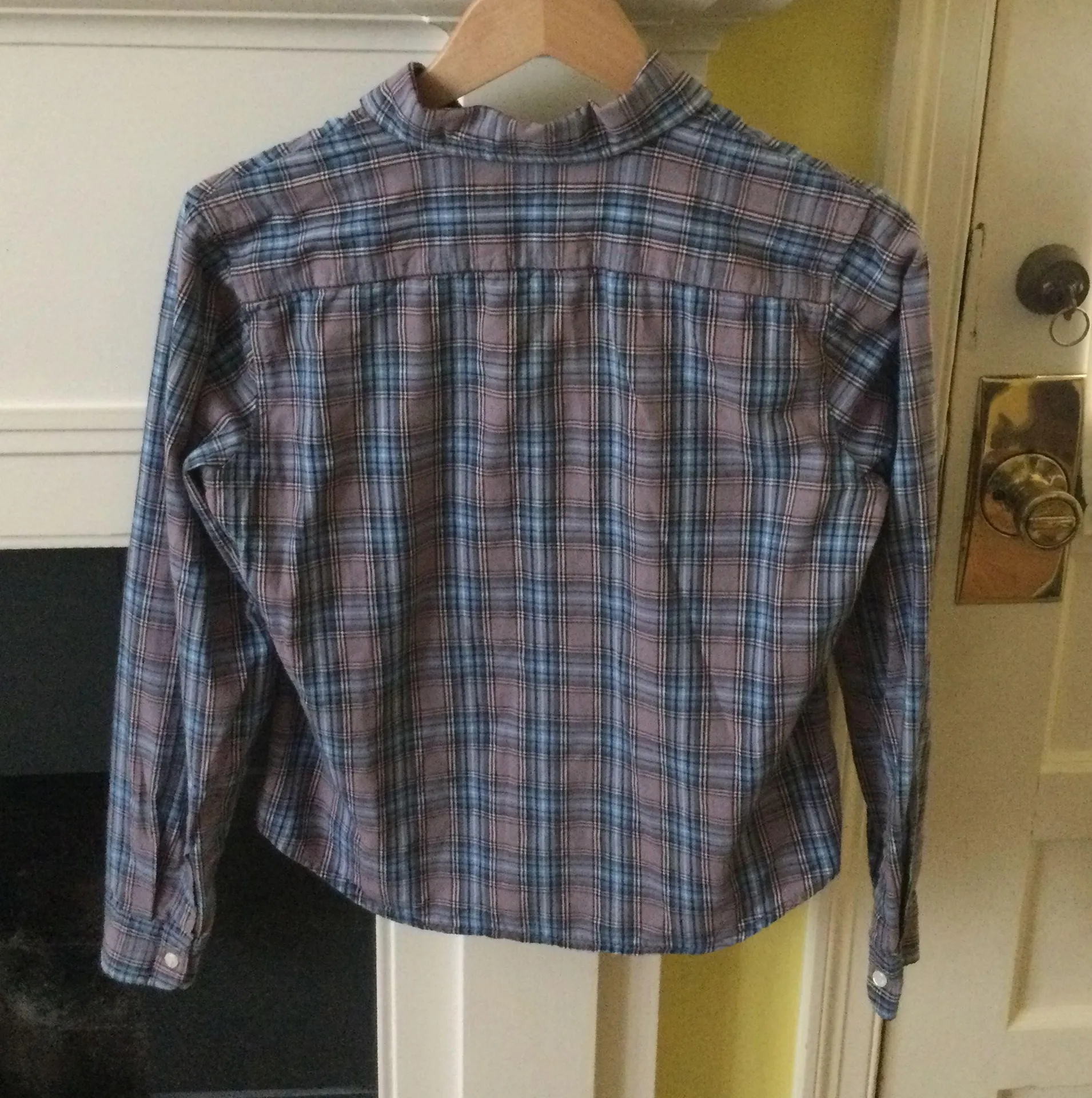 Vintage Plaid Purple Button Down Shirt - Sz Medium - Image 2