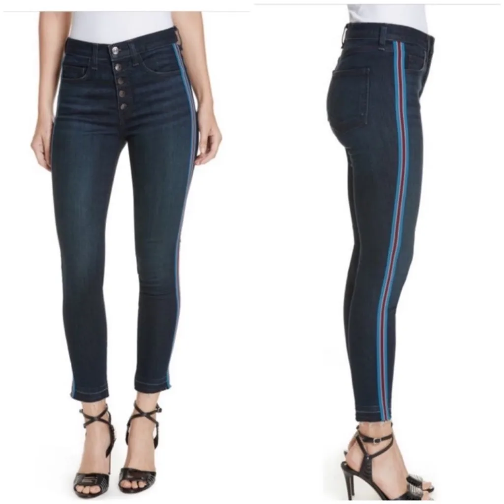 New Veronica‎ Beard Debbie 10" Skinny Midnight with Fray And Tux Size 26 - Image 2