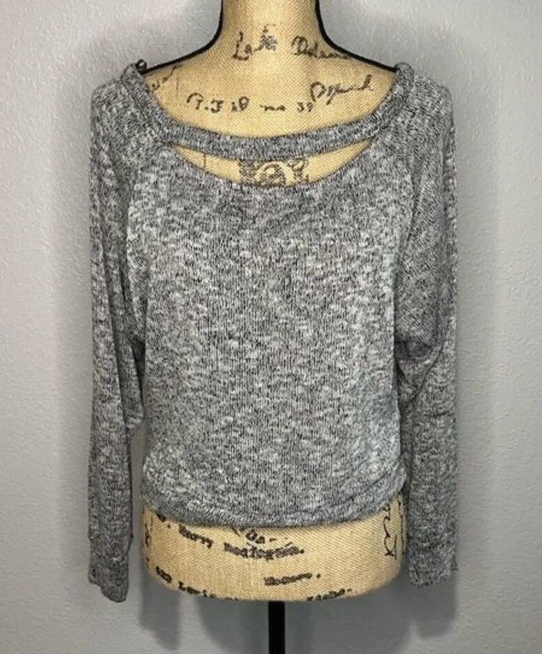 Phanuel Anthropologie Gray Long Sleeve Scoop Neck Pullover Sweater Size Small - Image 10