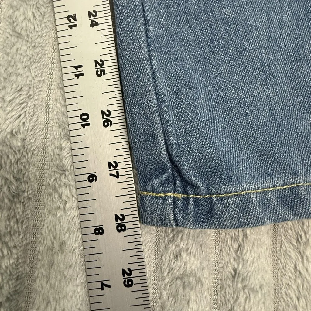 Y2K Cargo Jeans Womens Small 26x28 Blue Relaxed Straight Leg High Rise Utility - Image 6