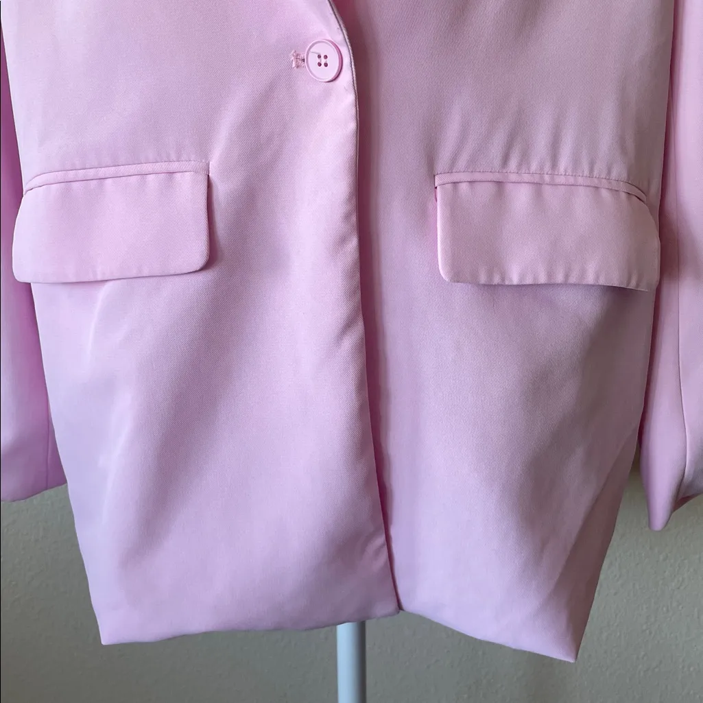 Peppermayo Light Pink Tailored Blazer – Relaxed Fit, Chic Minimal Style - Image 6