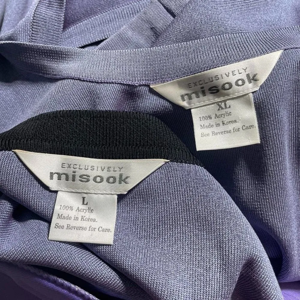 Misook XL L  Top Blouse Two Piece Set Career Colorblock Jacket Blazer Tank Top - Image 6