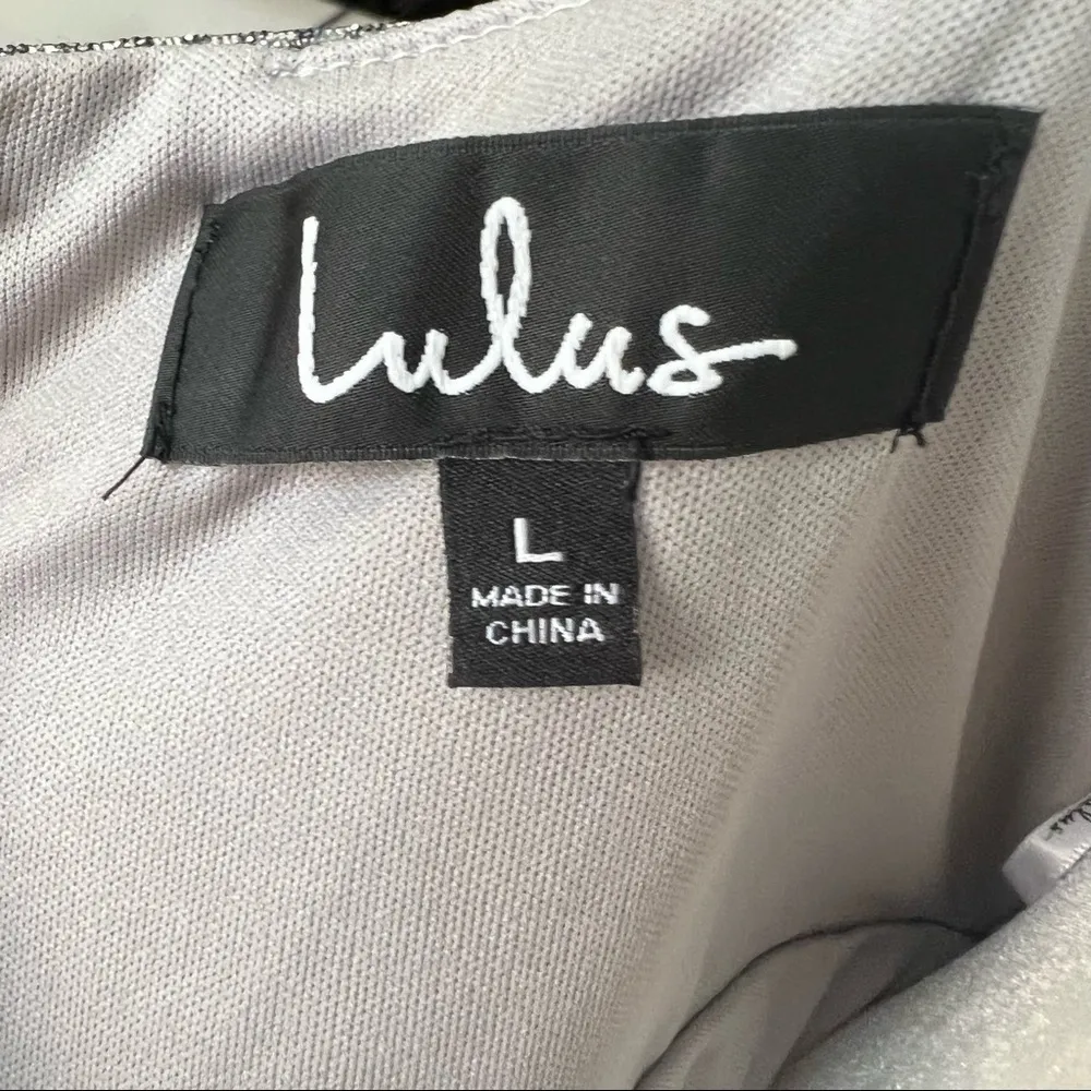 LULUS Spark in The Night Silver Sparkle Mini Dress - Image 9