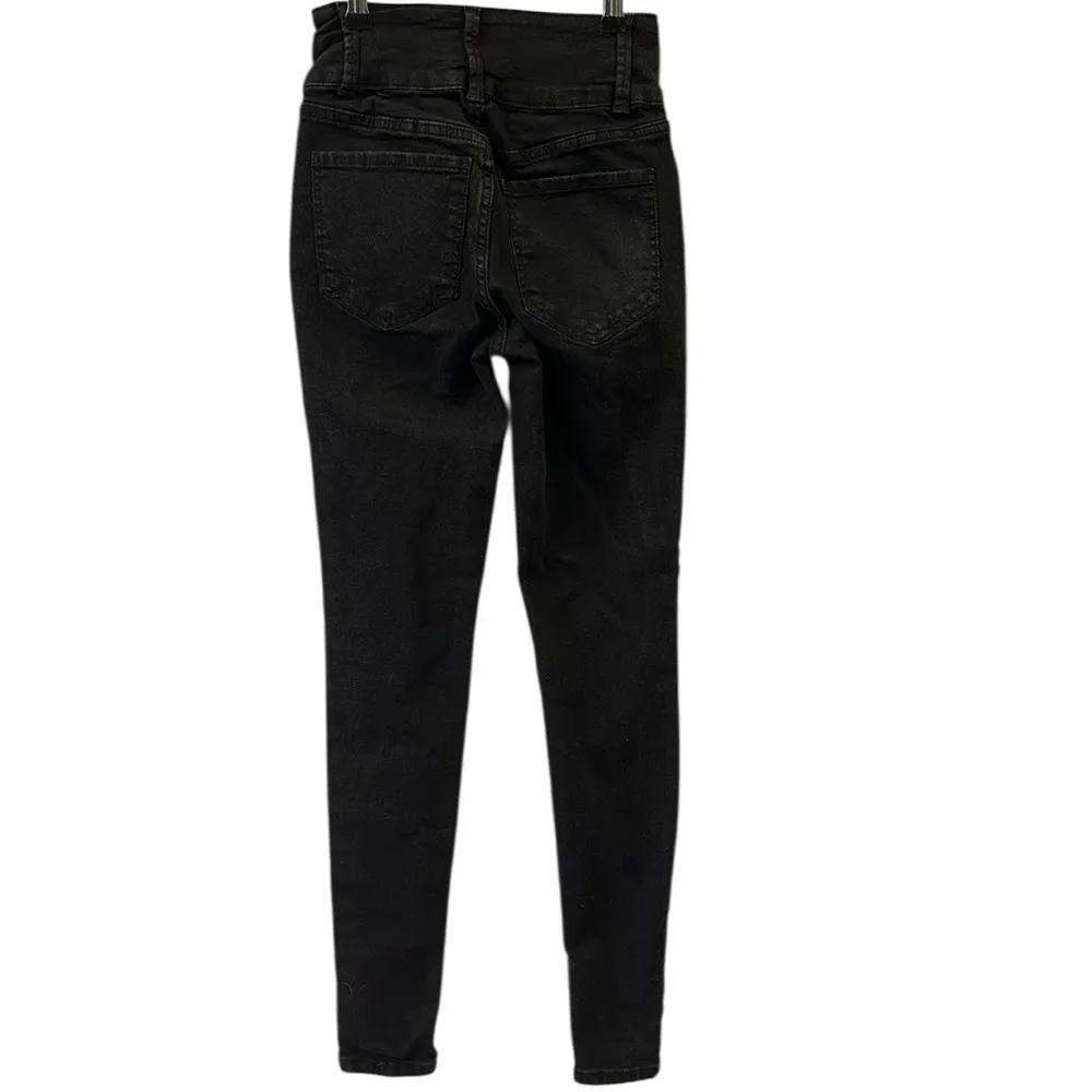 YMI Black Stretch Denim Super Skinny 5 Pocket Jegging USA Jeans 1 or 25 Waist - Image 5