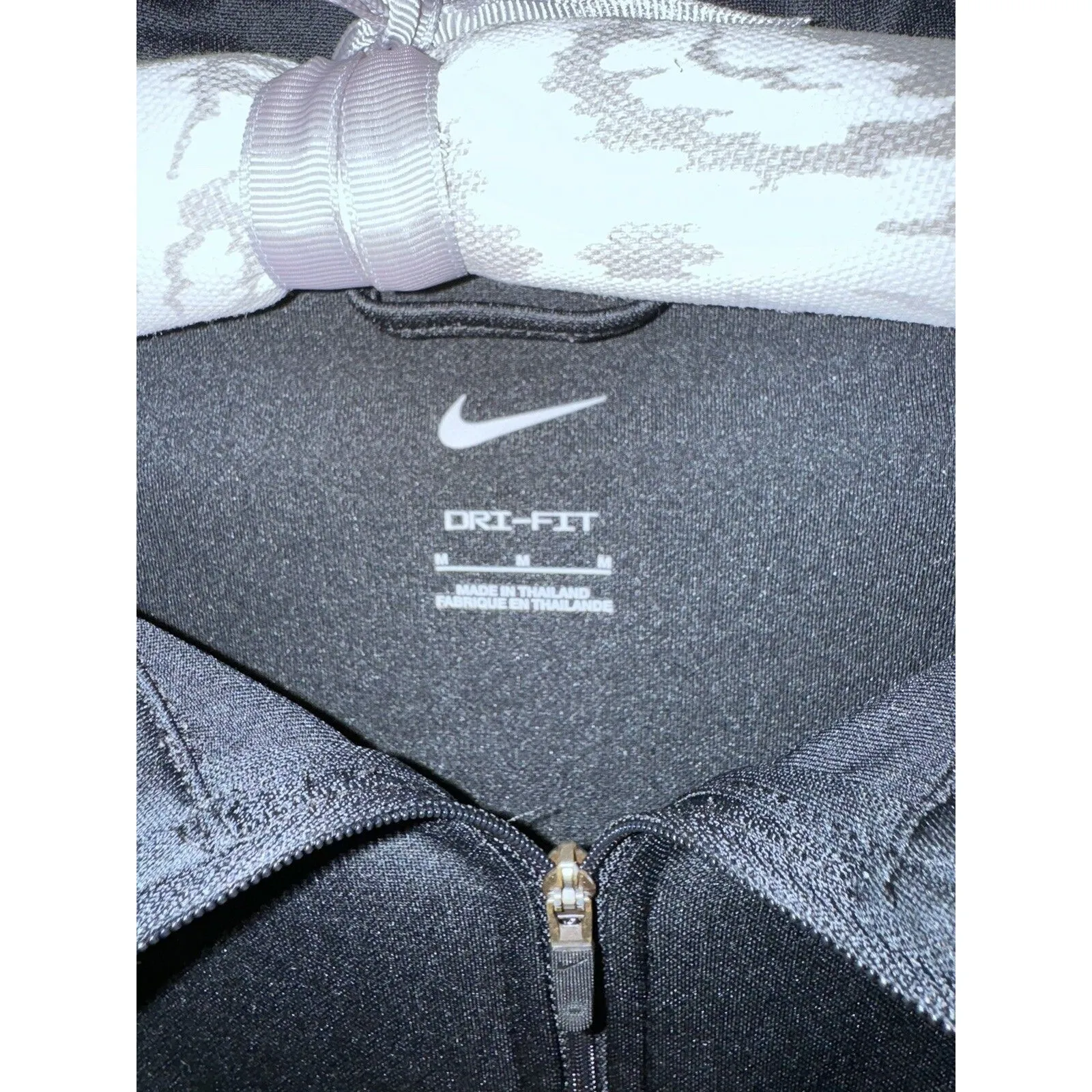 Nike Dri-Fit Jacket Bruins Spellout Logo Black White Medium - Image 2