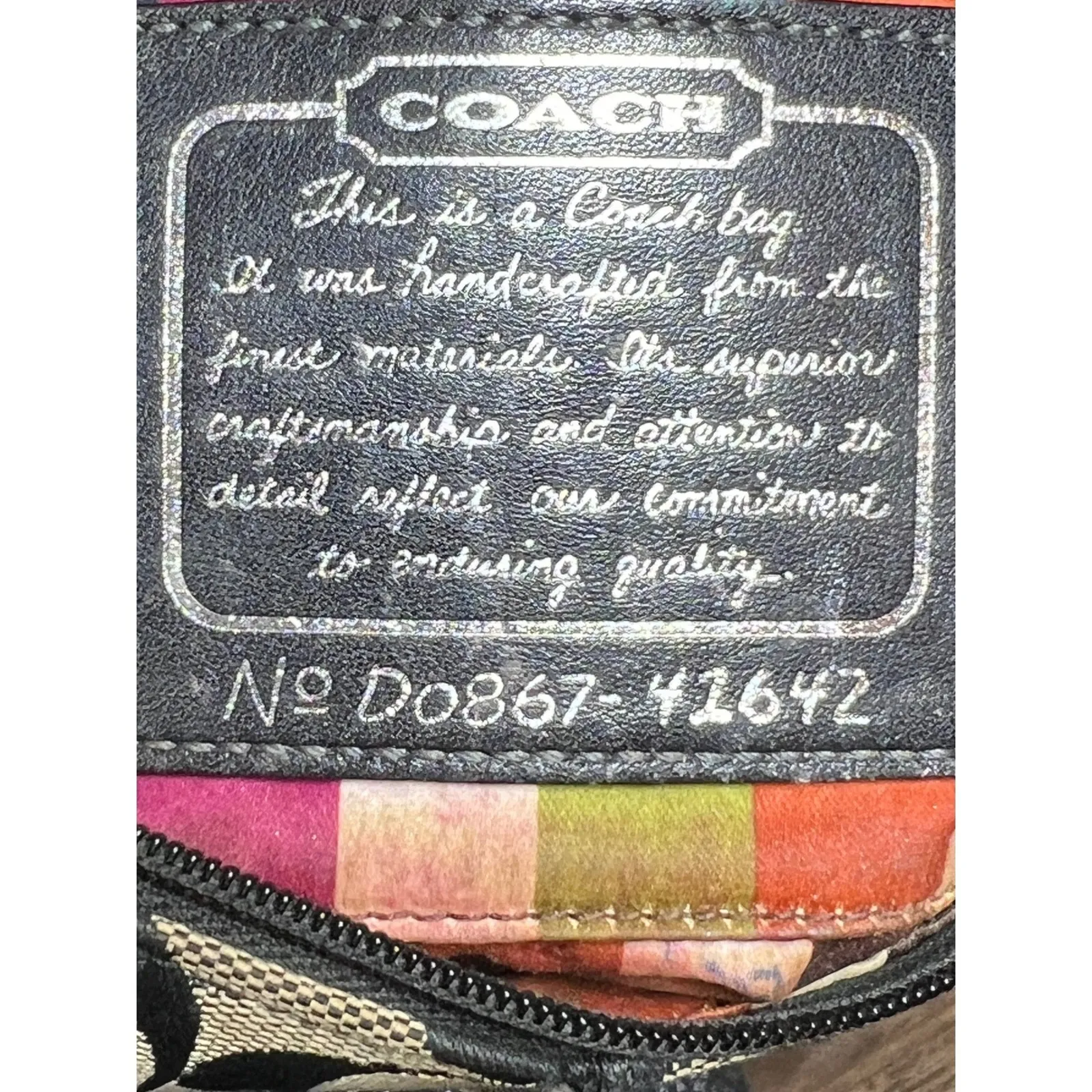 Coach Signature C Canvas Legacy Trim Hobo Shoulder Bag Purse Cosmetic 41642 Y2K - Image 11