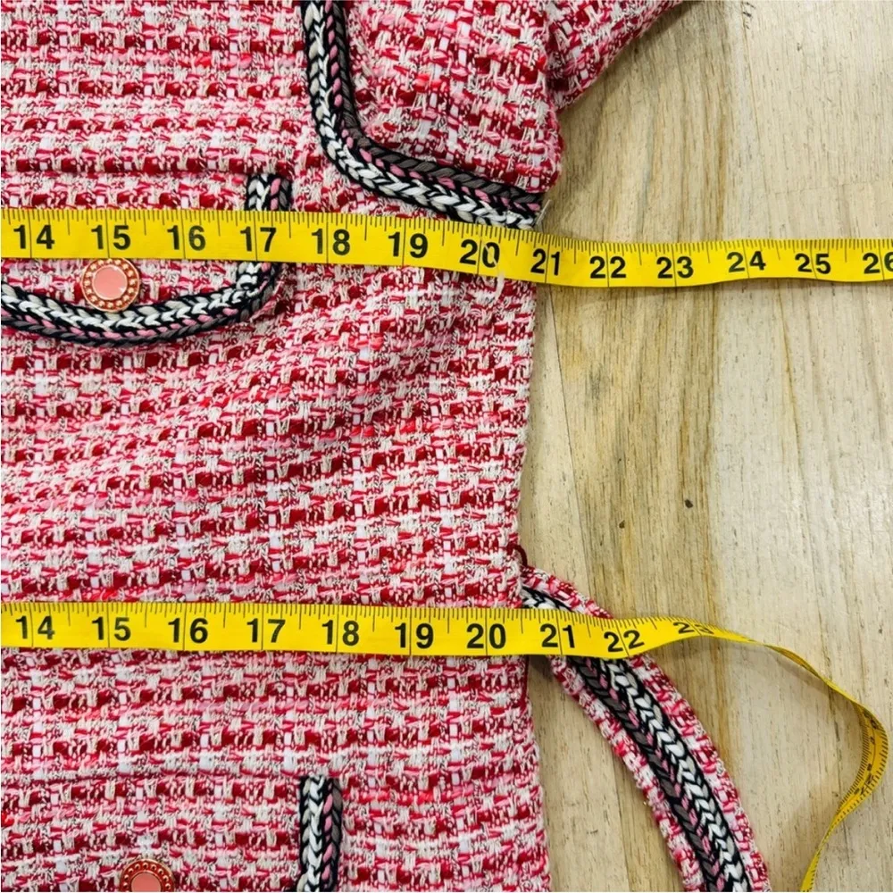 MAJE Venetia Two Tone Tweed Pink Rose Rouge
Belted blazer NEW - Image 14