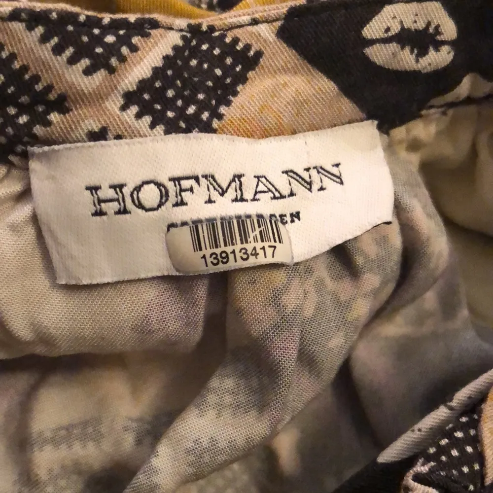 May Blouse Patchwork Ruffles Abstract Pattern Geometric sz M - Image 8