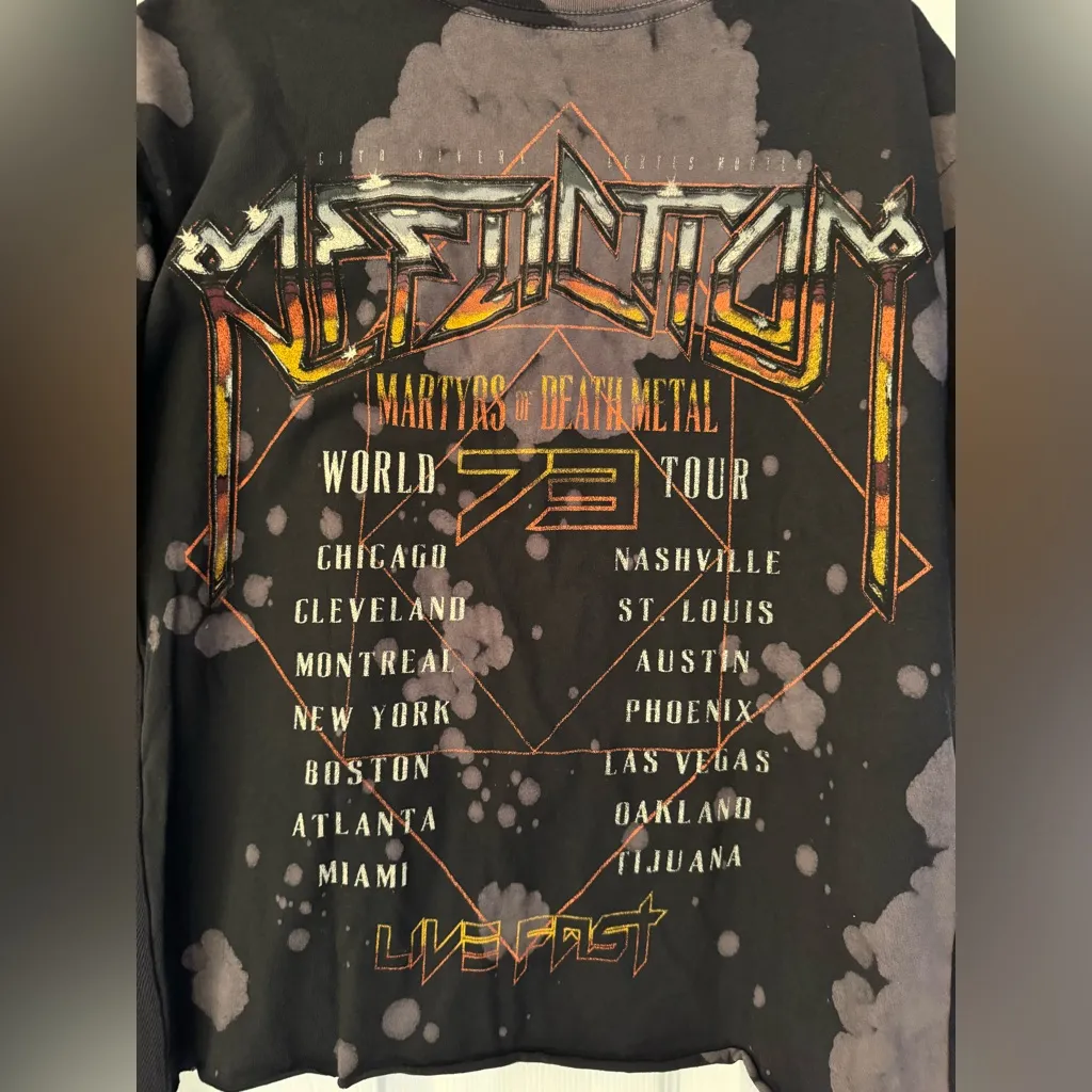 Affliction Setlist Cut-Out Women’s Black T-Shirt Size Medium - Image 12