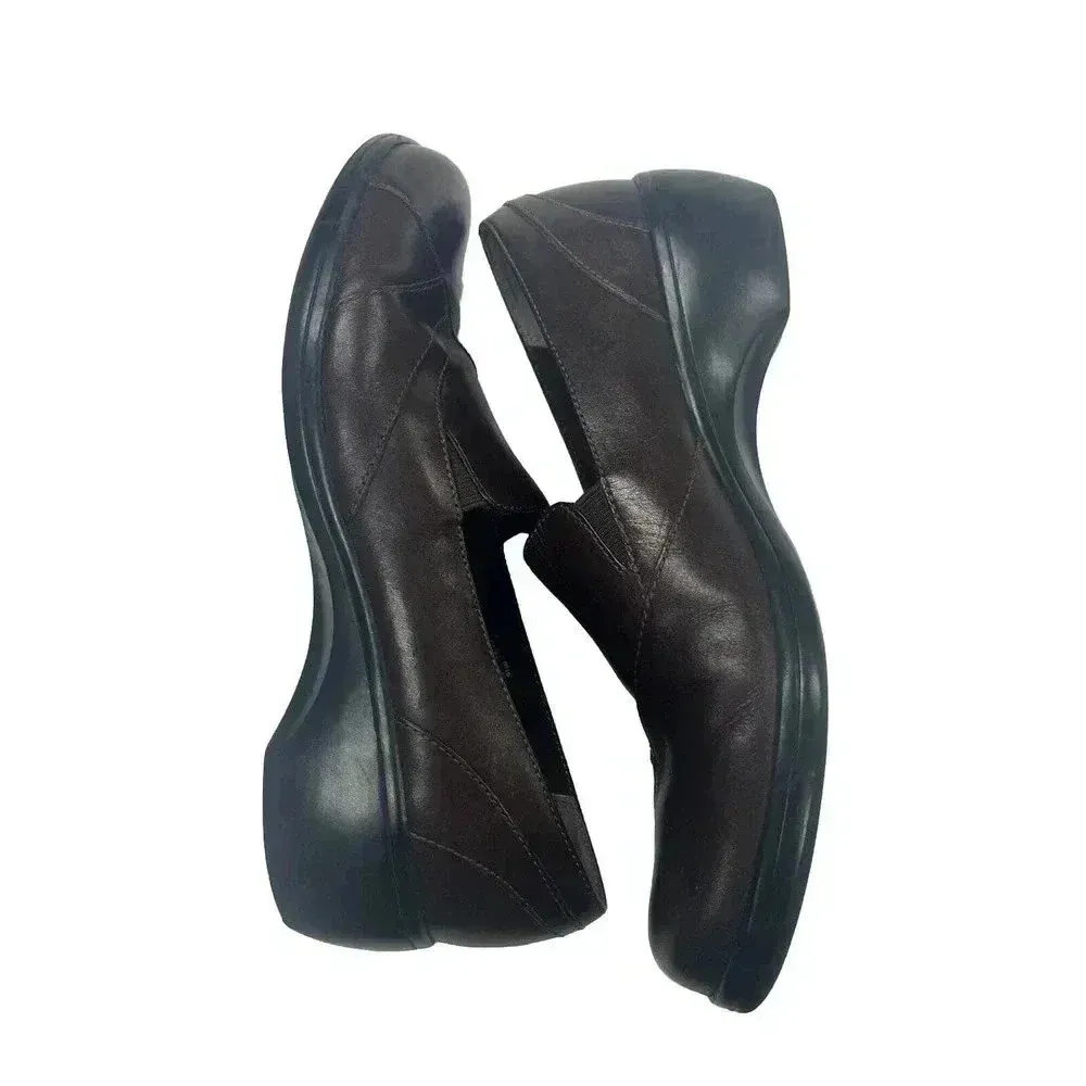 Clarks Womens Blackberry 84630 Loafer Flat Brown Leather Slip On Round Toe 10 M - Image 6