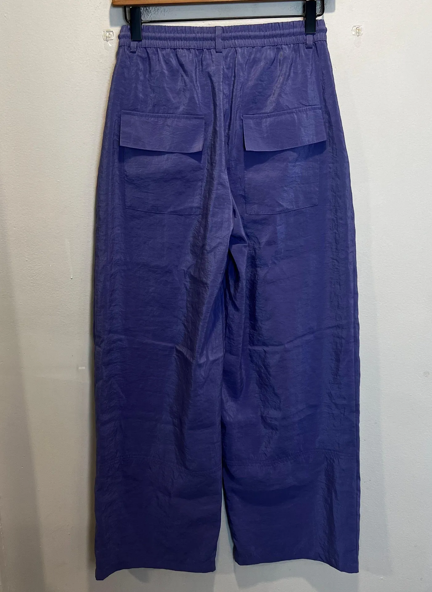 - Maeve Seamed Wide-Leg Track Pants Athletic Casual Travel Purple - Image 4