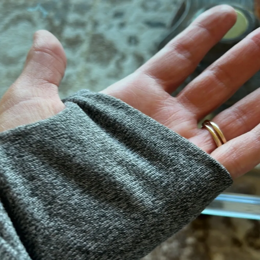 Soft Cardigan Heather Charcoal Gray Sweater Comfy Long Womens Small Lightweight - Image 12