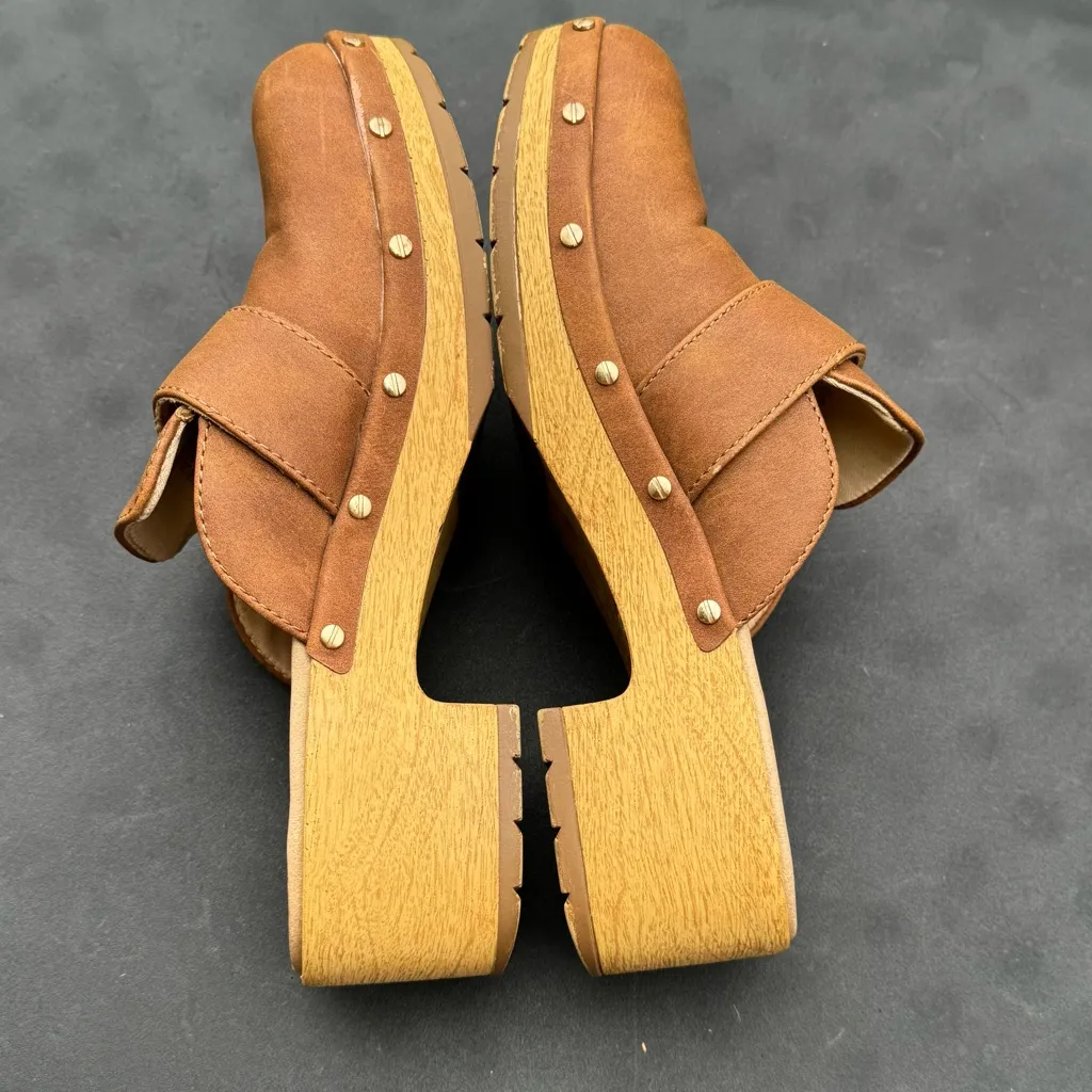 Dr. Scholl's Cassidy Classic Platform Clogs Size 7 Brown - Image 5