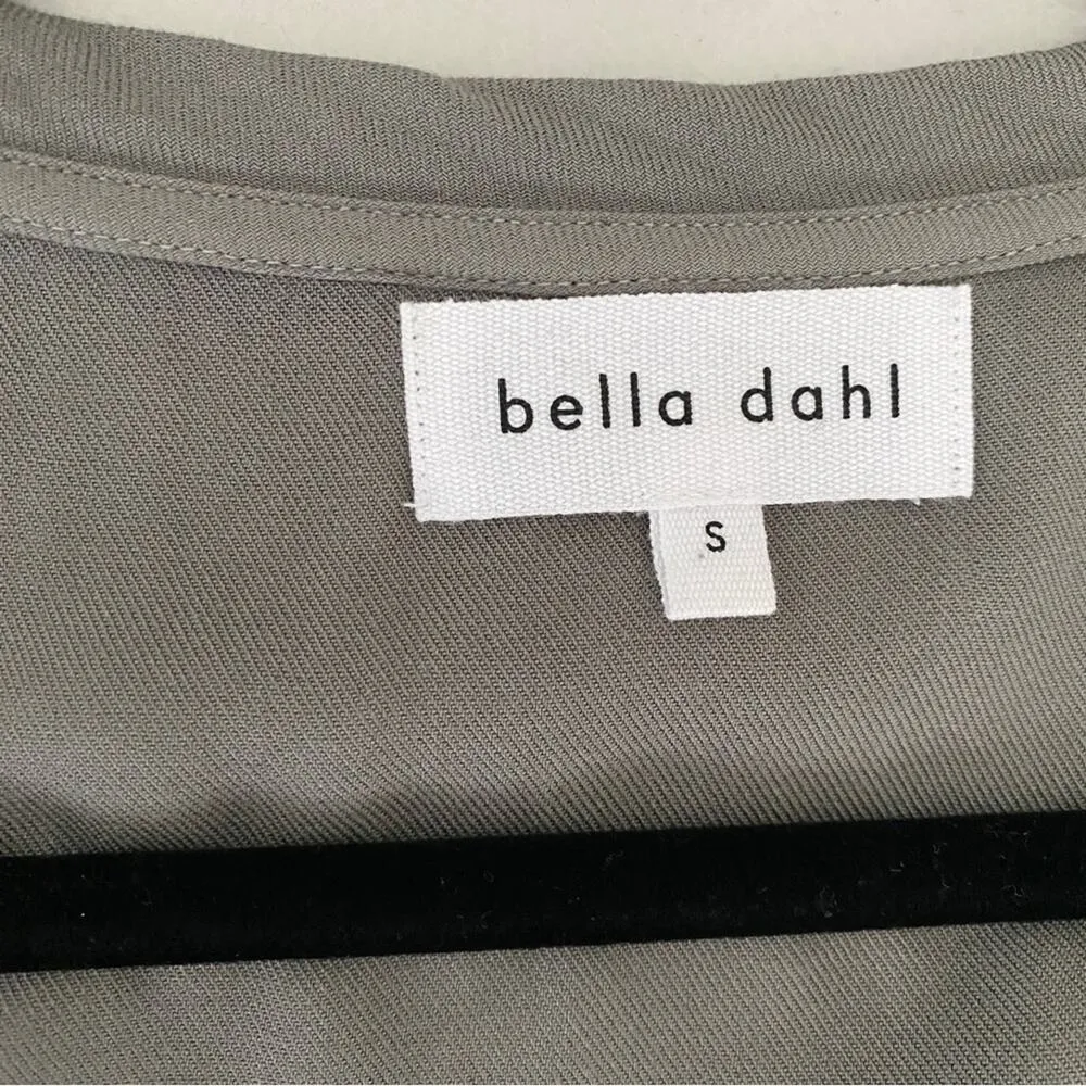 Bella Dahl La Jolla V-Neck Tee T-Shirt Short Mini Dress Soft Army Green Small - Image 11