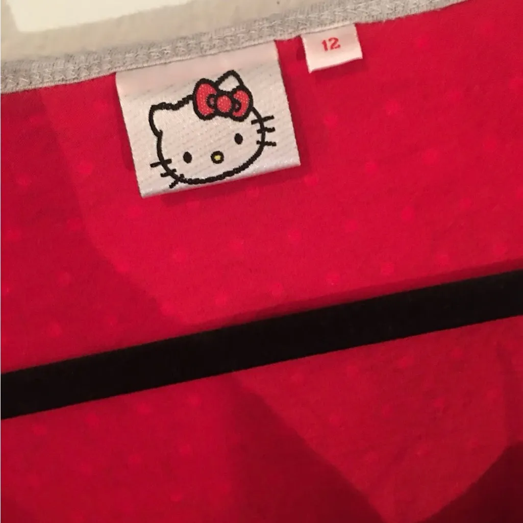 Sanrio Hello Kitty Red Polka Dot Onesie With Buttons - Image 8