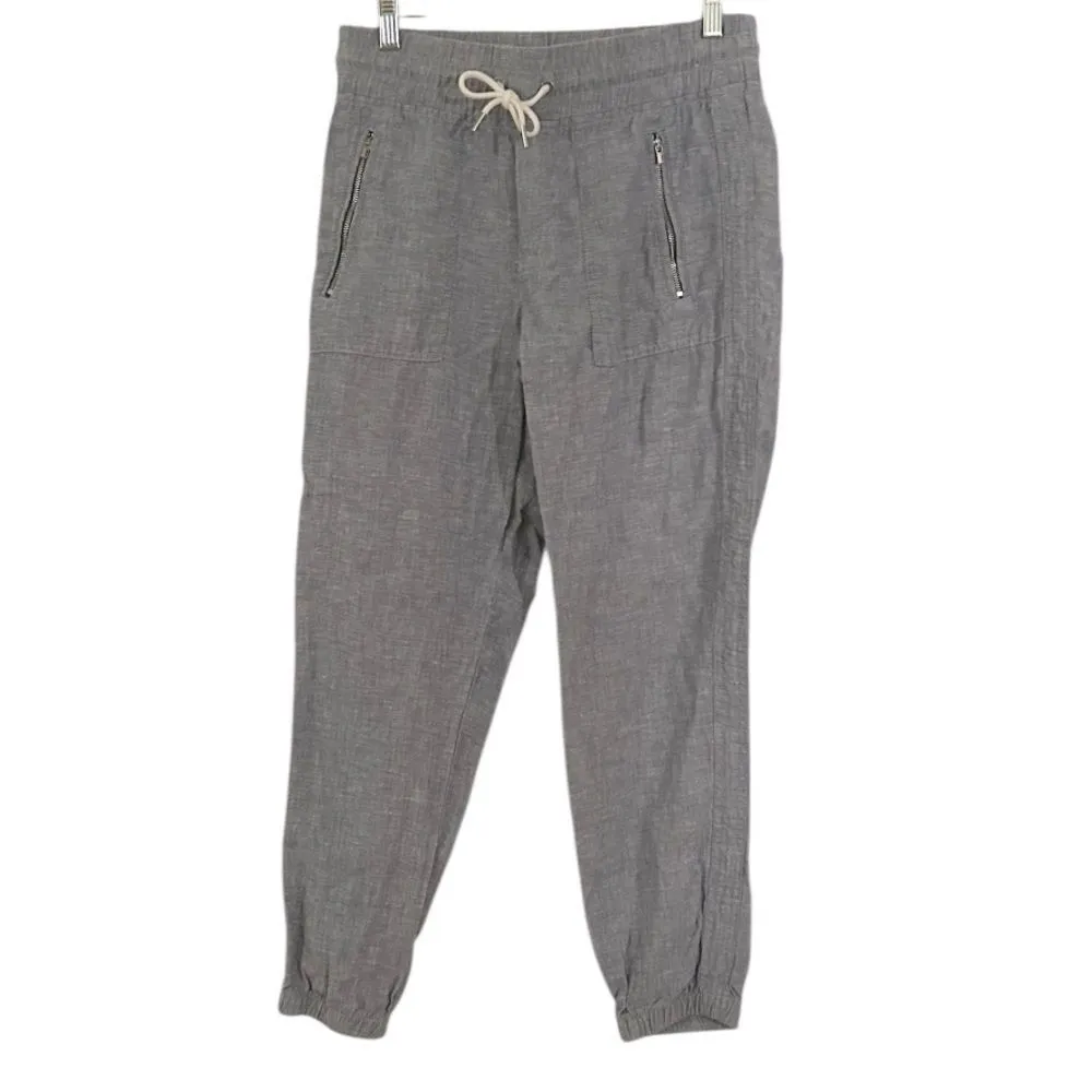 Athleta Blue Chambray Cabo Linen Jogger Pants Size 4 Style#: 530642 - Image 3