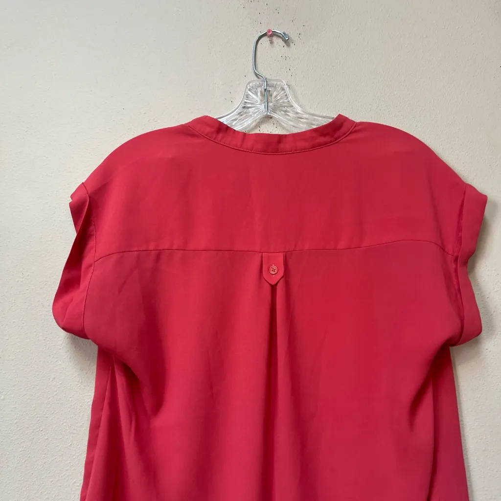 Pleione Pink Short Sleeve Tunic Blouse Size Small Workwear - Image 5