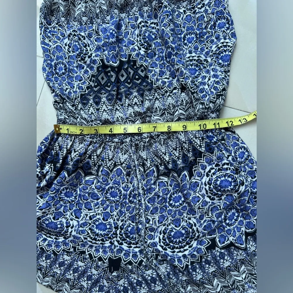 ANGIE Elephant Printed Strapless Romper Medium lightweight summer jumpsuit - Image 7