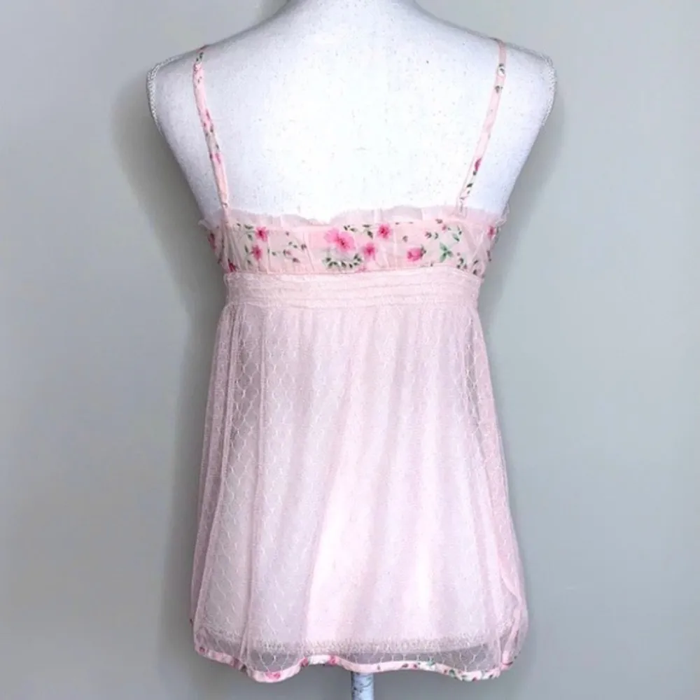 Vintage Victoria’s Secret Rosette Mesh Babydoll - Image 2