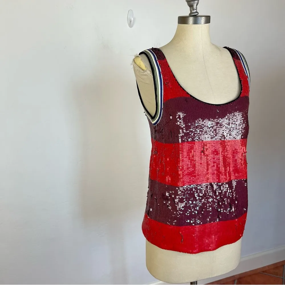 3.1 Philip Lim Stripe Sequin Tank Top - Image 3