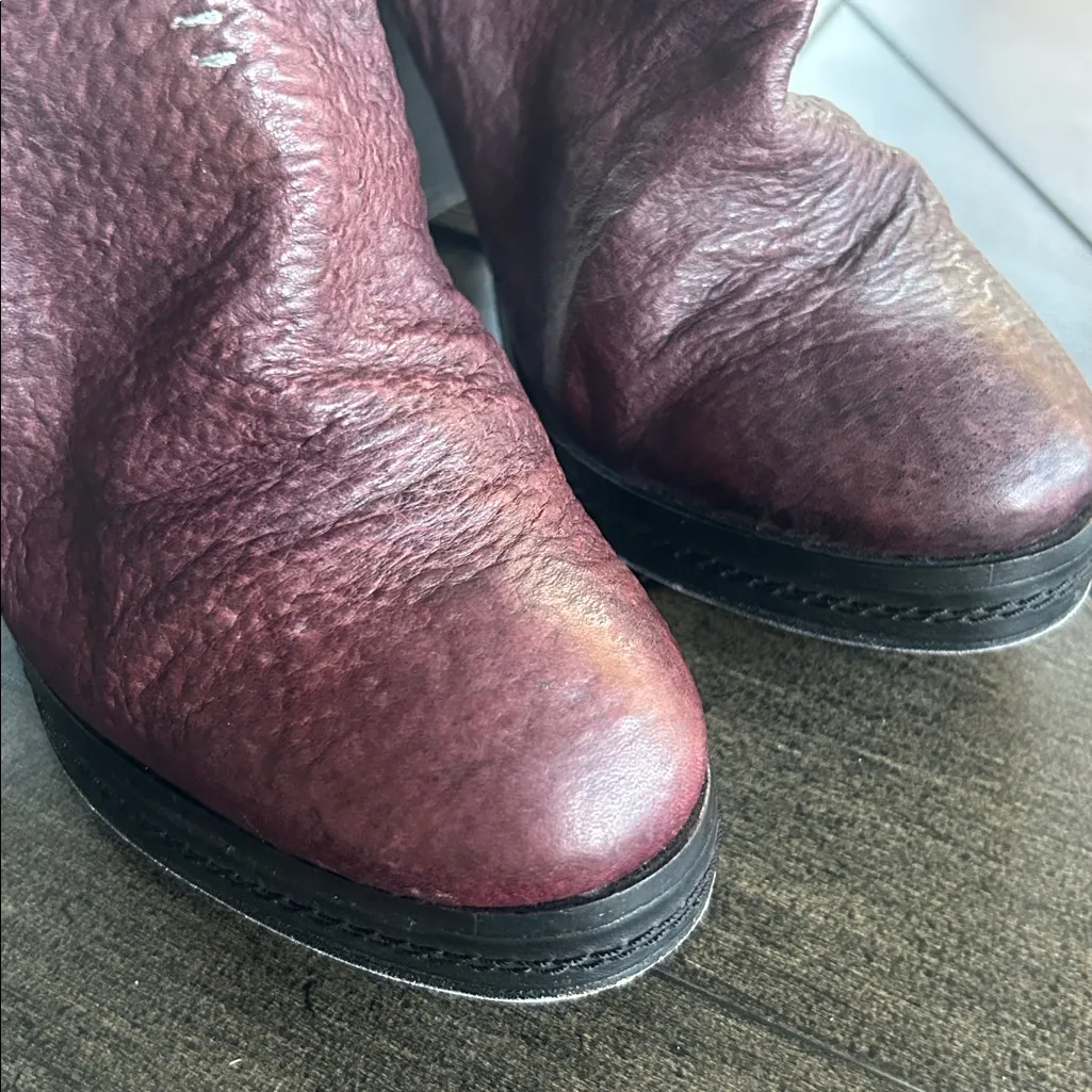 Free People Carrera Woven leather side zip ankle boots size 38 ladies gothic - Image 7