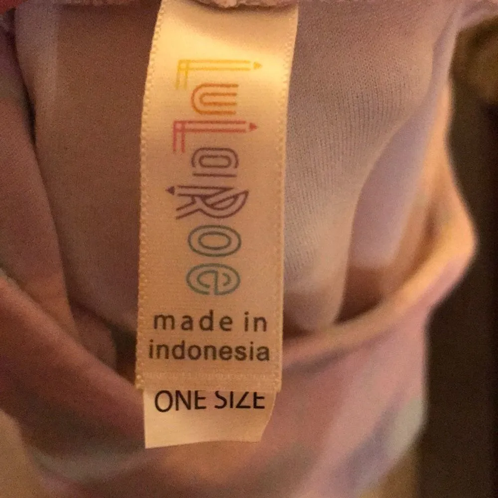 (5/$25) LuLaRoe Lavender Rose Print leggings - Image 3