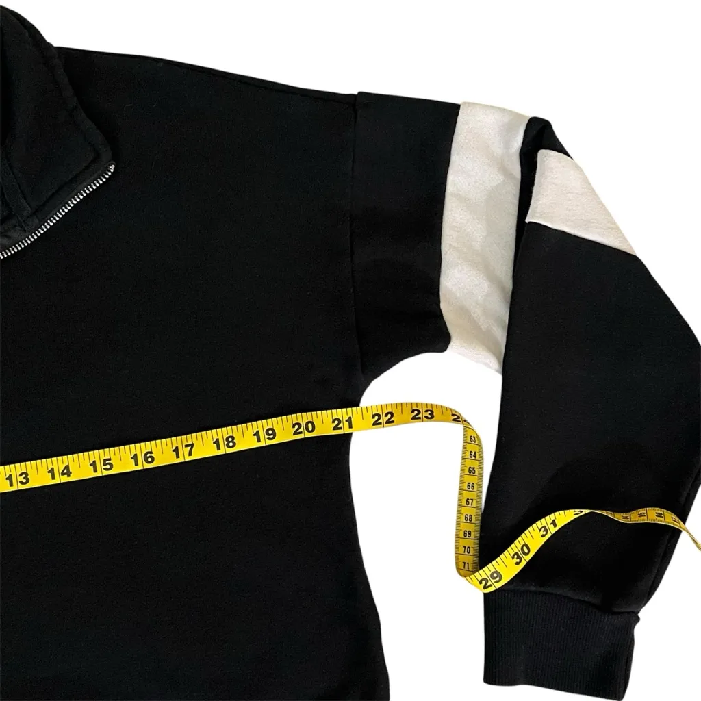 Hippie Rose Fleece‎ Half Zip Top/Sweater With Elastic Waist Zip Up Size L Y2K - Image 12