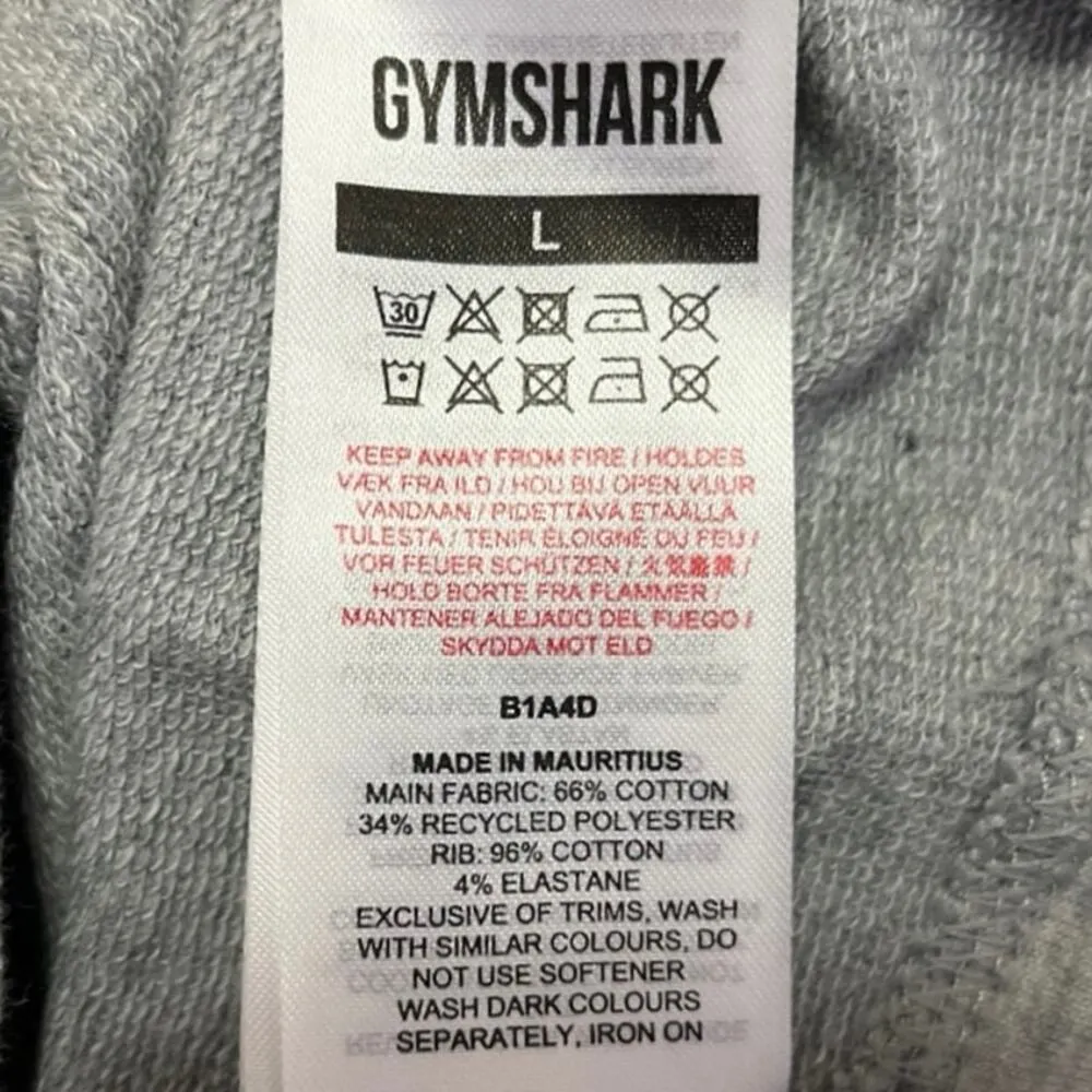 Gymshark Womens Grey Crew Neck Raglan Long Sleeve Training Cropped Sweater Top L - Image 4